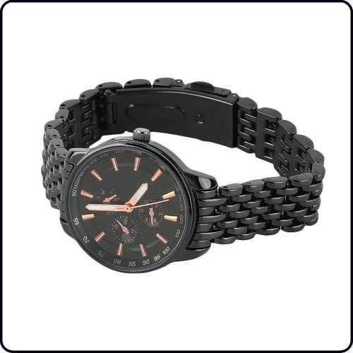 -- * **ELEGANT  SINOBI ALL STEEL BLACK ANALOG DRESS WATCH**