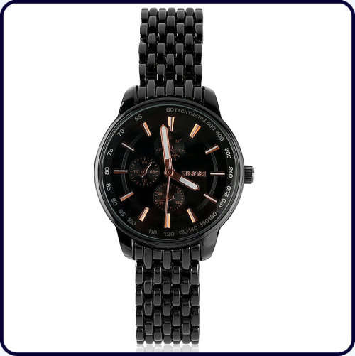 -- * **ELEGANT  SINOBI ALL STEEL BLACK ANALOG DRESS WATCH**