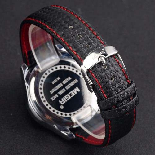 * Megir Brand~M1010~  *Analog* Dial Leather Strap Military Watches ~2 OPTIONS