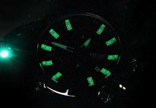 *Megir 2063G -*Big Dial* Multifunction  Chronograph Watch * 6 HANDS* Rubber Strap*