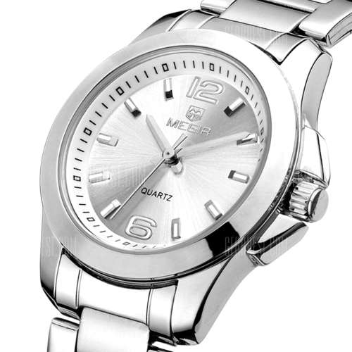 Megir 5006L  -Quality Ladies Solid Sturdy Analog Watch * Silver