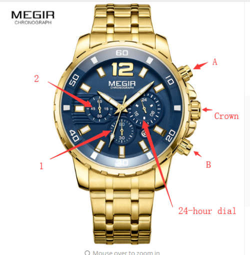 Men s Watches Megir 2068 Top Watch New Style Big Luxury Men Quartz Wristwatch CHRONOGRAPH 6 HANDS was sold for 615.00 on 22 Jul at 10 01 by nylocx in Koppies ID 353329317