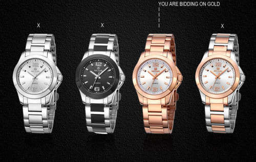Megir 5006L  -Quality Ladies Solid Analog Watch * Gold *