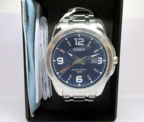 **NEW Casio Men's 50M Enticer Quartz Date Stainless Steel Fashion Watch MTP-1314** FULL HOUSE!