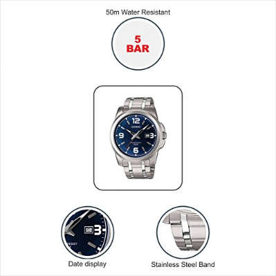 **NEW Casio Men's 50M Enticer Quartz Date Stainless Steel Fashion Watch MTP-1314** FULL HOUSE!