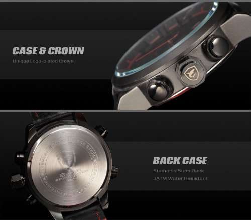* $48.99 *SHARK*BIG HEAVY* -Luxury Men Digital LED Date Day Quartz Military Sport Wrist Watch