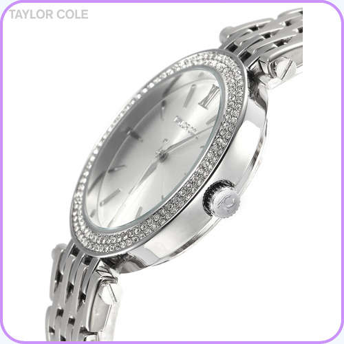 * Magnifisant* Silver Taylor Cole Lady Georgeos Steel Band Luxury Watch*
