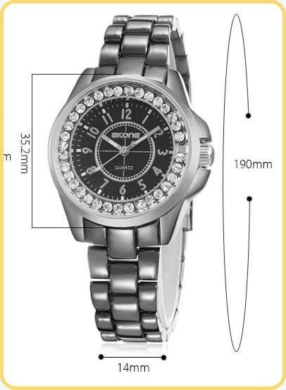 -***$43* --***LADIES **SWAROVSKI CRYSTAL ENCRUSTED ~SKONE~ROSE GOLD/WHITE  QUARTZ Watch -