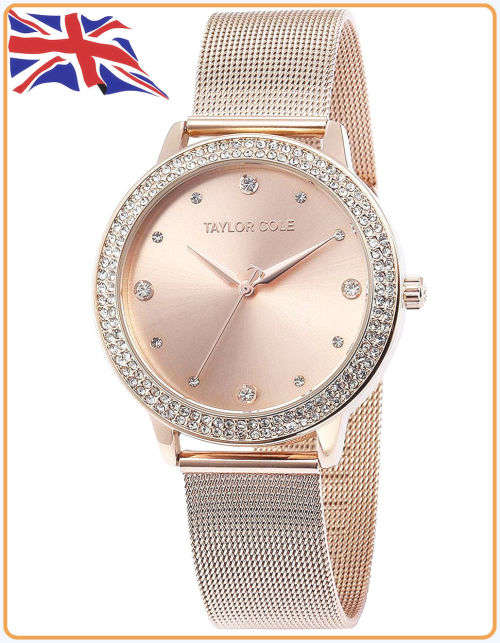 From UK ** Magnifisant*Taylor Cole Lady Georgeos Steel Band Bracelet Luxury Watch*FREE SHIPPING*