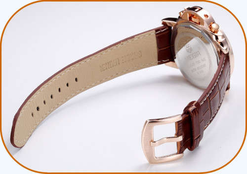** Megir Brand Top Watch** Rose Gold Case  Luxury Men* 6 Hands * Quartz Wristwatch CHRO