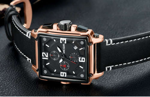 *** Megir (2061)  Brand** Top Watch* New Style  Big Luxury Men Quartz Watch CHRONOGRAPH * 6 HANDS *