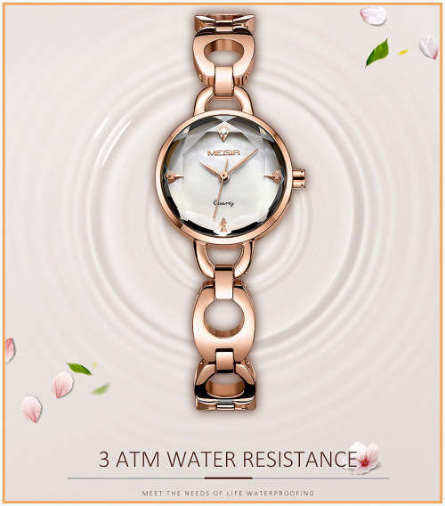 **Megir 4173  - Ladies Dainty Feminine Serious Small ROSE GOLD Watch**