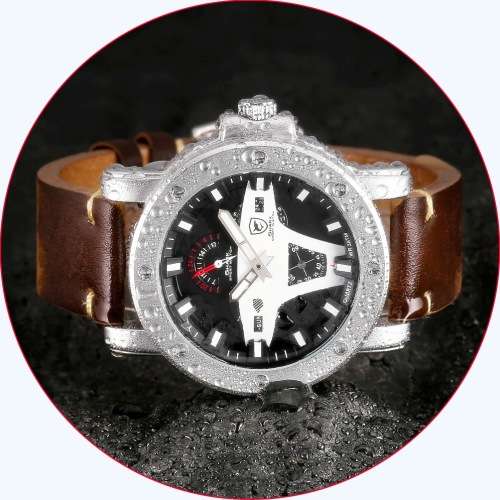 *$89* GREENLAND SHARK** - Men Chronograph 6 Hands Quartz Wrist Watch~ Real Musculine & Big**