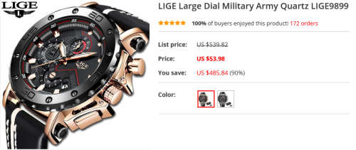 ** $89**  Relogio Masculion* DEEP DISH* LIGE 9899 Top Luxury *6 Hands* Chronograph Watch Men*