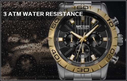*** Megir (2087)  Brand** Top Watch* New Style  Big Luxury Men Quartz Watch CHRONOGRAPH * 6 HANDS *