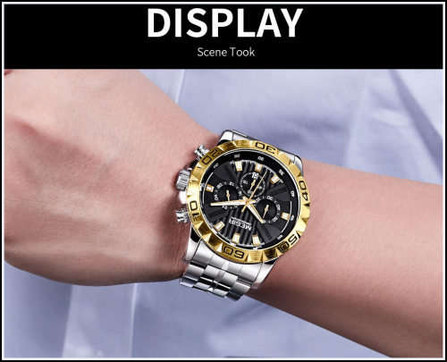 *** Megir (2087)  Brand** Top Watch* New Style  Big Luxury Men Quartz Watch CHRONOGRAPH * 6 HANDS *