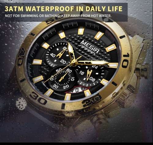 *** Megir Brand**( 2094) Top Watch* New Generation Luxury Men * Wristwatch CHRONOGRAPH * 6 HANDS *