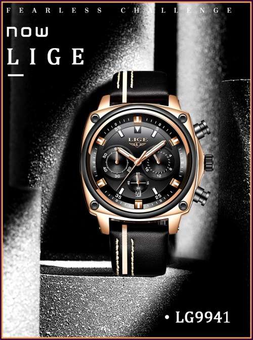 **   Relogio Masculion LIGE 9941 Top Luxury *6 Hands* Chronograph Watch Men*