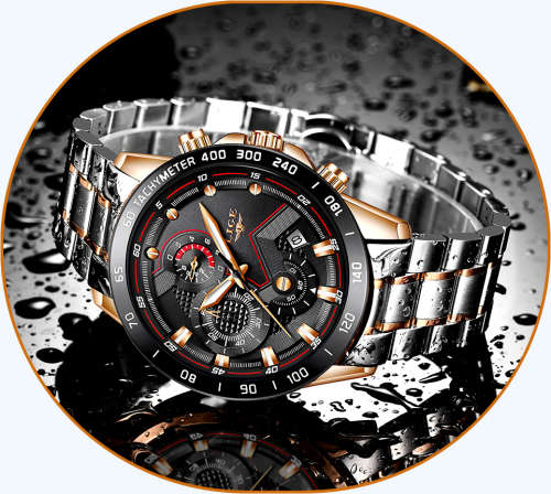 CLASSIC - Business Men LIGE 9982  Luxury * FULL* Steel *6 Hands* Chronograph Watch Men- FULL HOUSE*