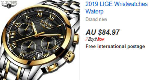 Refined* CLASSIC -Quality Built LIGE 9849 Top Luxury FULL Steel *6 Hands* Chronograph Watch