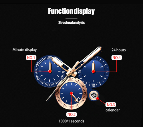 *$229.00* BIG,HEAVY- FULL STEEL  LIGE 10015  Quality*6 Hands* Chronograph Watch *FULL HOUSE!