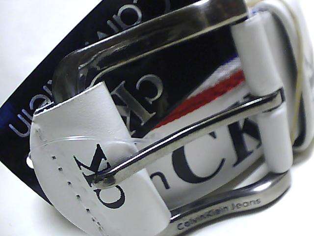 WHITE   BELT WITH CALVIN KLEIN   BUCKLE***NATIONAL COLOURS"