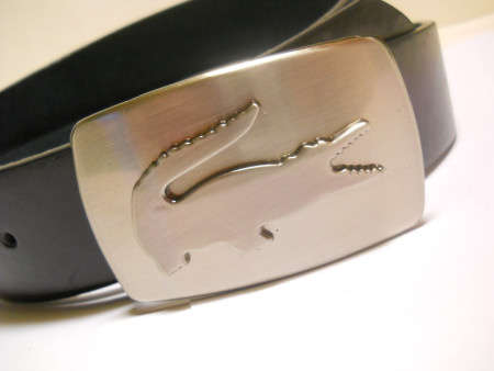 CROCODILE MOTIVE BUCKLE --BLACK-- BELT
