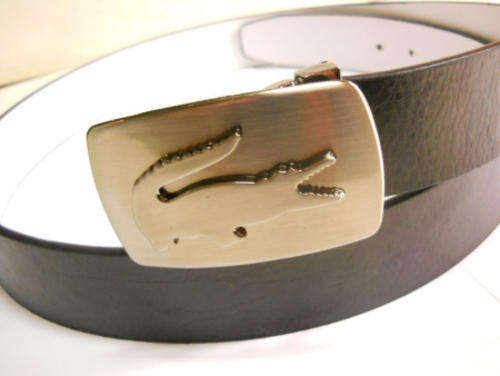 GENTLEMANS- BLACK BELT**CROCODILE MOTIVE BUCKLE**