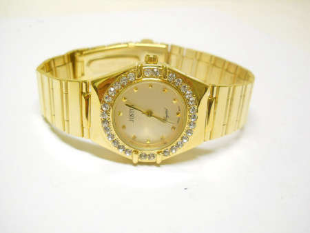 -MODERN  JUSTIN STEEL DRESS WATCH-GOLD COLOURED