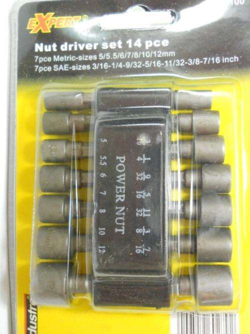 ****14 pc INDUSTRO POWER NUT DRIVER  SET****