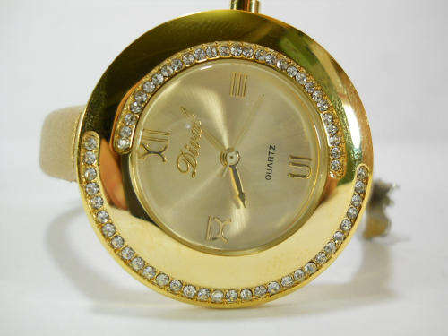 -1/2 CIRCLE DIAMANTE LADIES WATCH=EXCELLENT QUALITY!