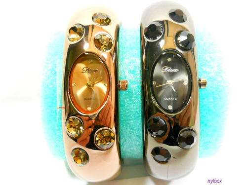 _ BLACK  DIVA LADIES METAL  WATCH-****BANGLE****