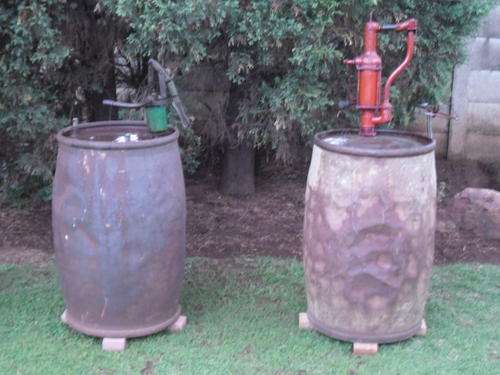 Two old vintage pumps with (Boeppens) drums for ashavenga1 only