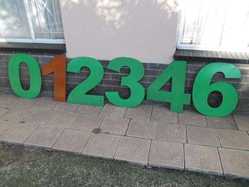 6 - Huge metal (steel) numbers signs