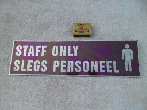 old look like stainless steel sign