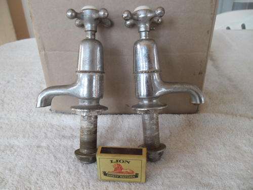 old 1950's used wash basin taps