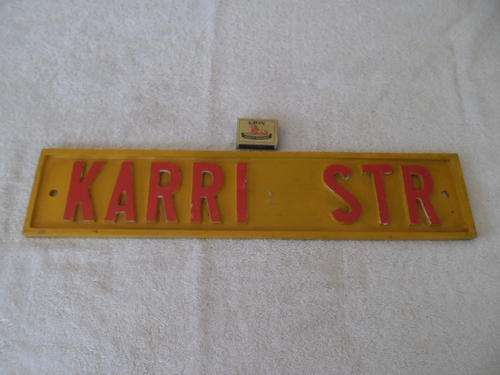 large cast aluninium kerri str sign