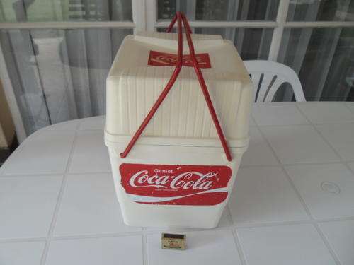 vintage coca cola cooler box with coca cola stickers ordinary postage R120
