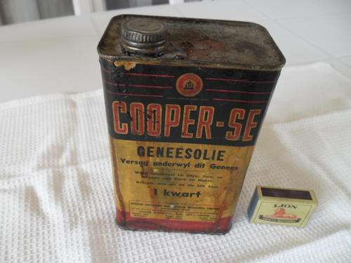 Very rare and old highly collectable cooper's 1 quart oil tin
