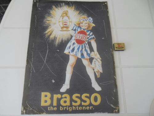 large brasso metal sign