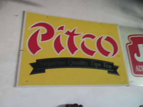 very very rare vintage large 100% original Pitco TM metal sign not enamel