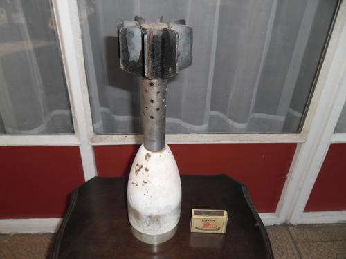 lower half mortar bomb size is 310mm long x 80mm wide postage R65