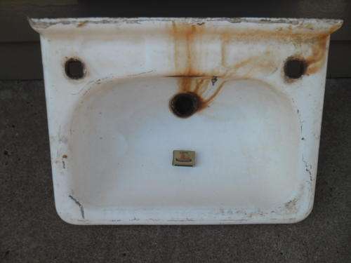 1950's heavy cast iron basin