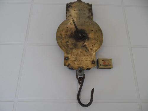 very old and large no 60H Salter spring balance brass face scale made in England