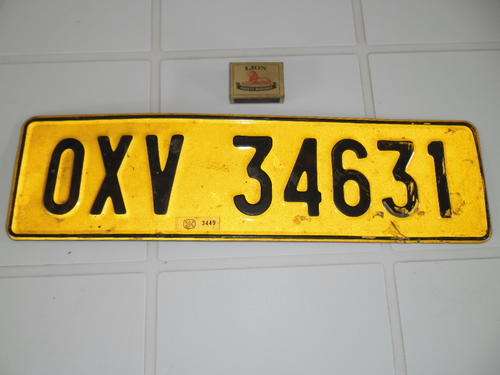 vintage metal car number plate for buyer cinetonic only