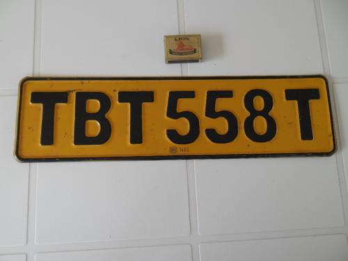 vintage car number plate raised letters for buyer cinetomic only