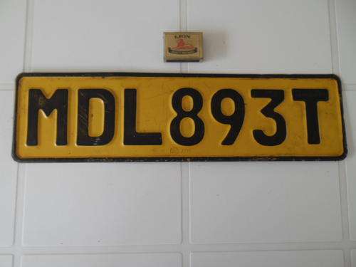 vintage car number plate raised letters for buyer cinetonic only