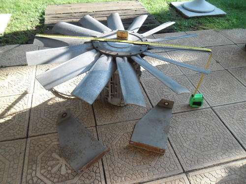 vintage electric motor and fan unit with brackets weigh 32kg