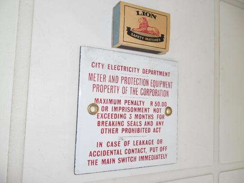 penalty R50 enamel sign size 106mm x 106mm