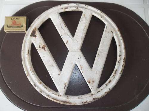 old original VW kombi front metal badge all 4 pins in tacked and 250mm wide